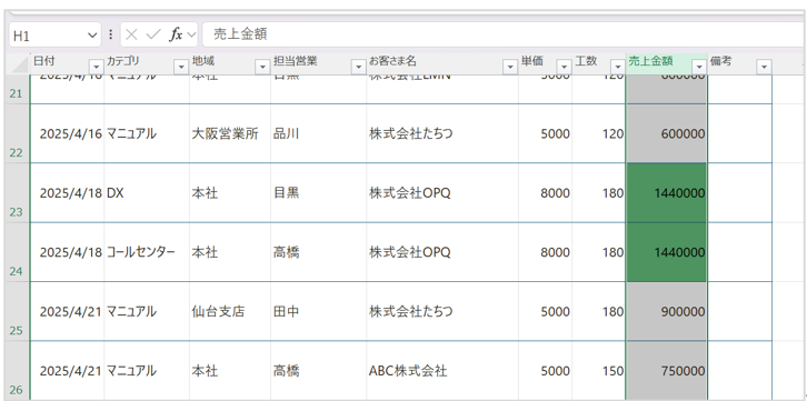 【Copilot in Excel】条件付き書式３